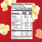 Nutrition facts movie popcorn